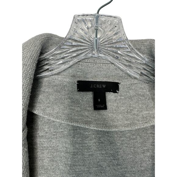 J.Crew Sophie Gray Cotton Lightweight Open Front Sweater Blazer Size Small - Picture 3 of 9